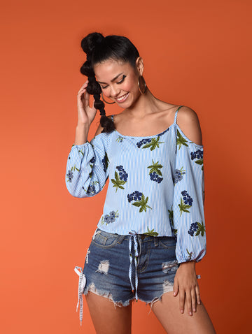 Chimpaaanzee Women Cold Shoulder Top